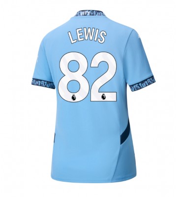 Manchester City Rico Lewis #82 Hjemmebanetrøje Dame 2024-25 Kort ærmer